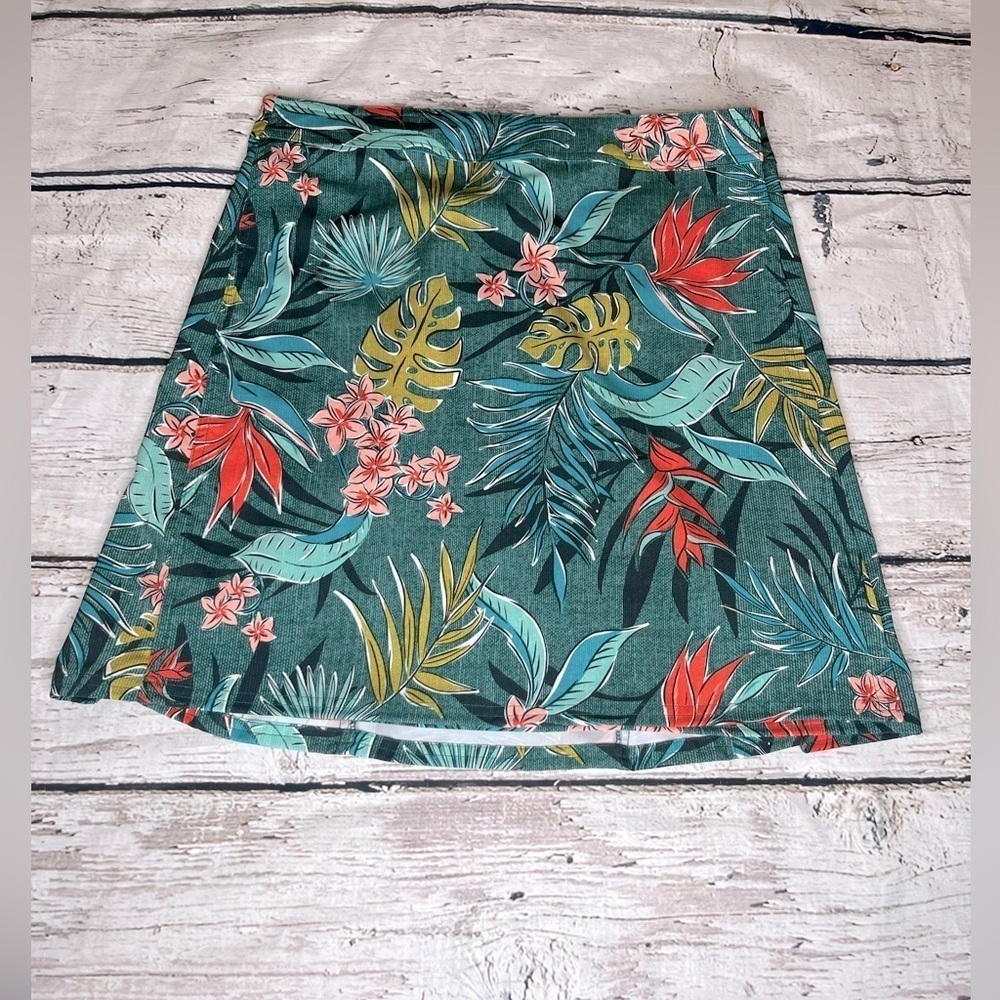 Rip Skirt Hawaii Floral Print Wrap Skirt Size M